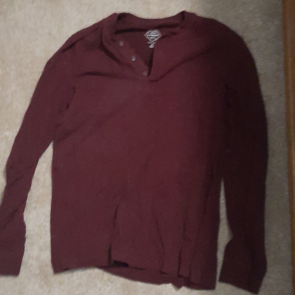 St. John's Bay size Medium maroon dress shirt